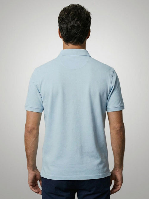Piqué polo lichtblauw