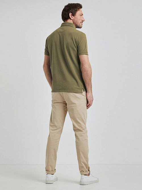 Piqué polo olijfgroen