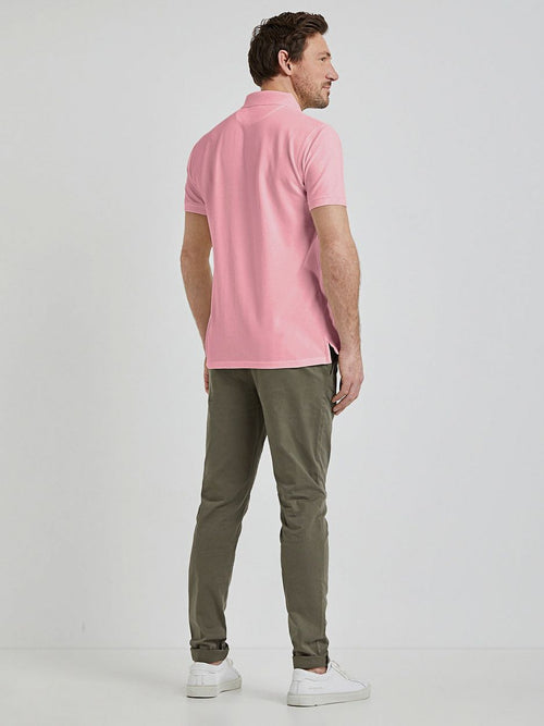 Piqué polo roze