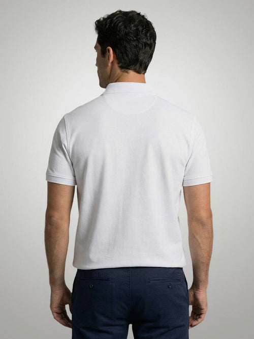 Piqué polo wit