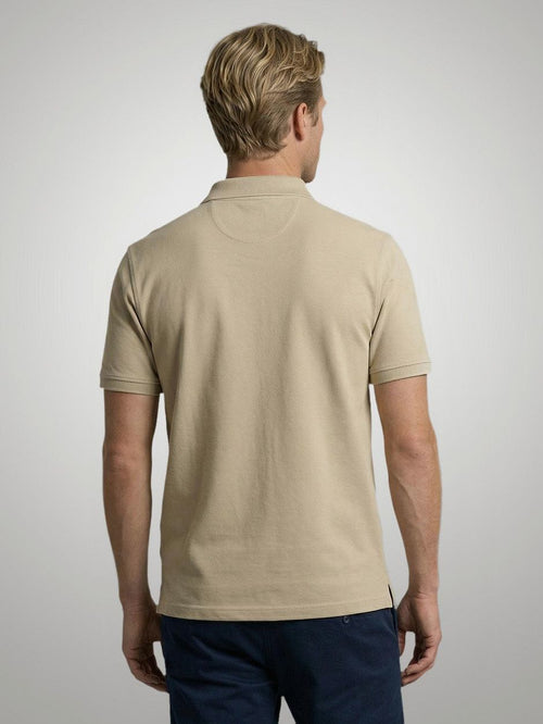 Piqué polo sand