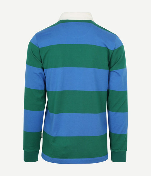 McGregor rugbyshirt streep blauw groen | Regular-fit