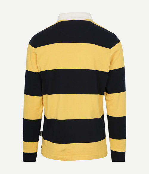 McGregor rugbyshirt streep donkerblauw geel | Regular-fit