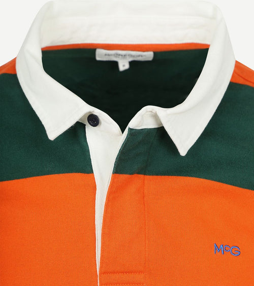 McGregor rugbyshirt streep oranje groen | Regular-fit
