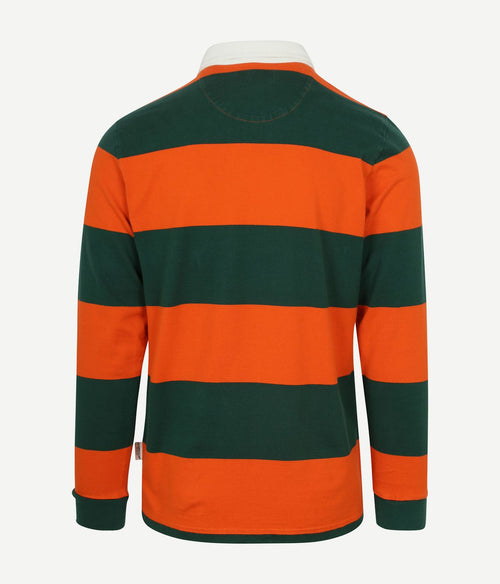 McGregor rugbyshirt streep oranje groen | Regular-fit