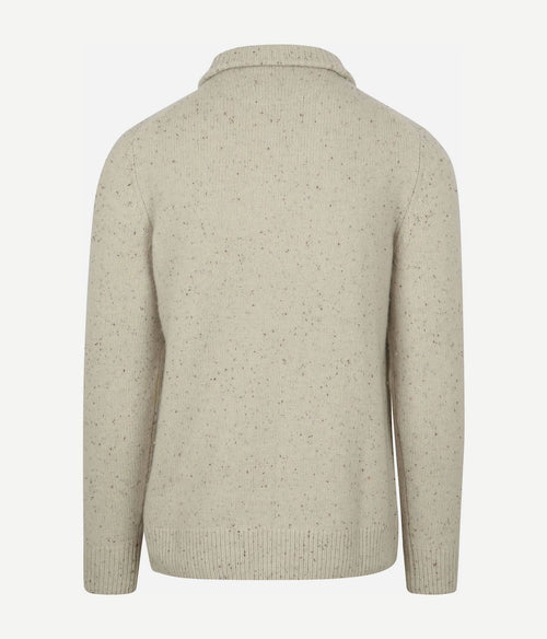 McGregor halve rits trui lamswol blend ecru | Regular-fit