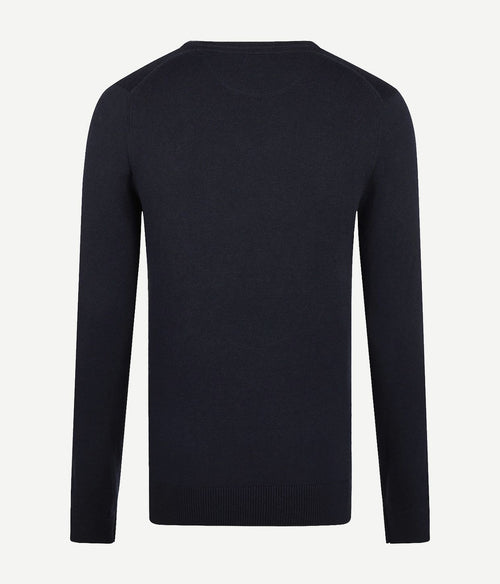 Trui merino blend donkerblauw