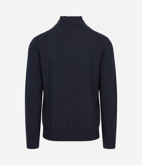 halve rits trui donkerblauw