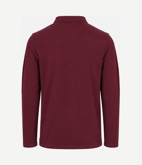 Longsleeve classic poloshirt burgundy