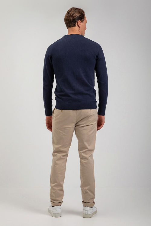 Trui wolmix donkerblauw