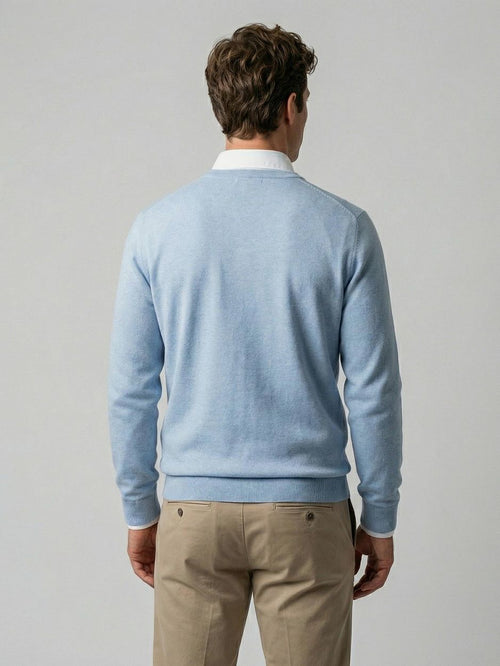 Trui cotton cashmere powder blauw