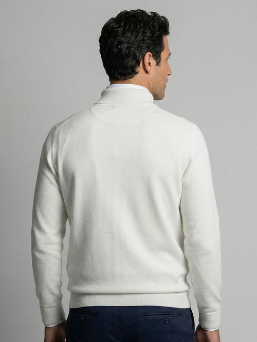 Half-zip trui cotton cashmere kit