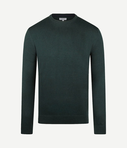 Trui merino blend donkergroen