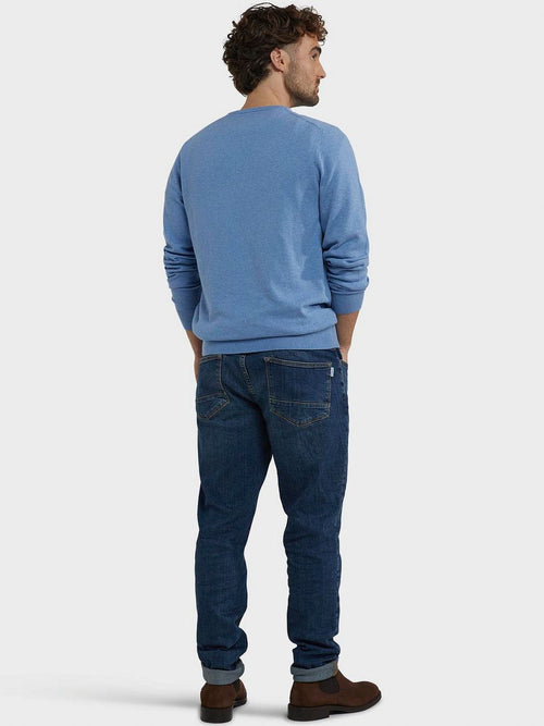 Trui merino blend ice blauw