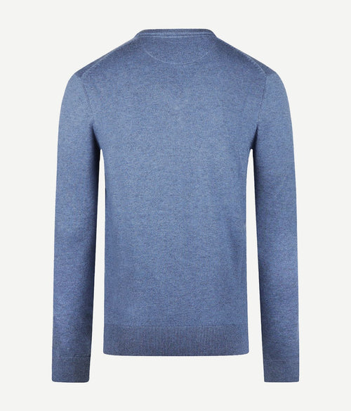 McGregor trui merino blend v-hals faded blauw | Regular-fit