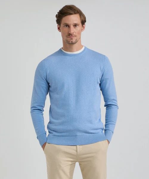 McGregor trui merinowol lichtblauw | Regular-fit