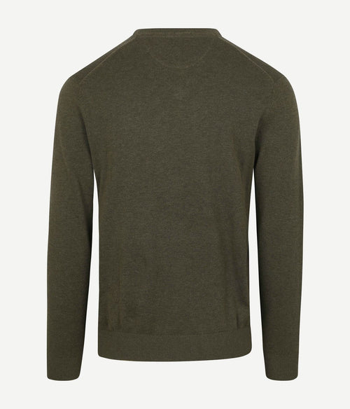 McGregor trui v-hals olijfgroen | Regular-fit