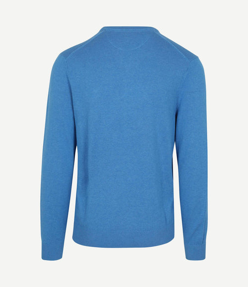 Trui v-hals sea blauw