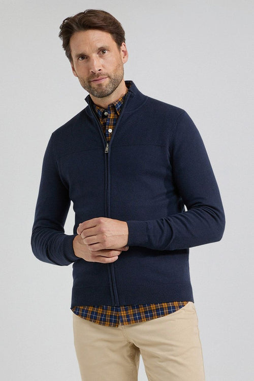 McGregor vest merino blend donkerblauw | Regular-fit