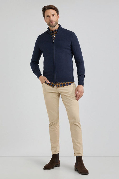 McGregor vest merino blend donkerblauw | Regular-fit