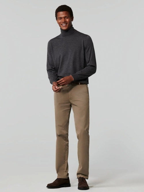 Meyer broek Roma chino lichtbruin | Regular-fit