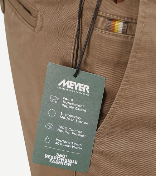 Meyer broek Roma chino lichtbruin | Regular-fit