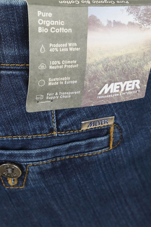Meyer broek Roma jeans donkerblauw | Regular-fit