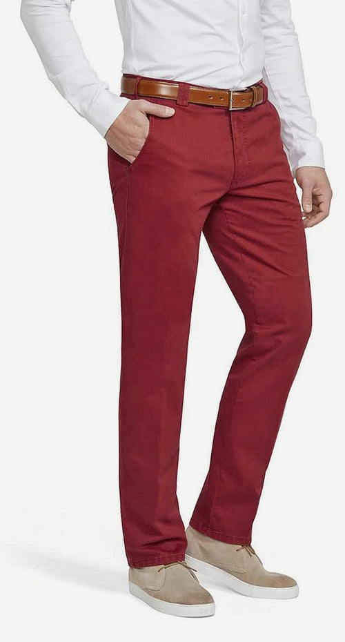 Meyer broek Roma rood | Regular-fit