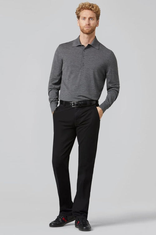 Meyer broek Roma zwart | Regular-fit
