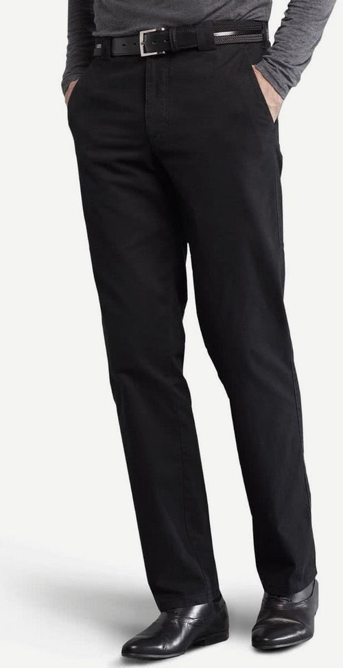Meyer broek Roma zwart | Regular-fit