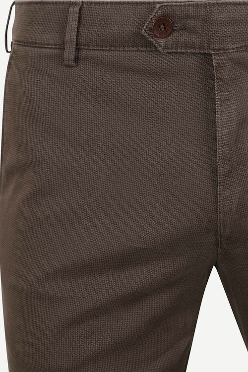 Meyer chino Bonn print taupe
