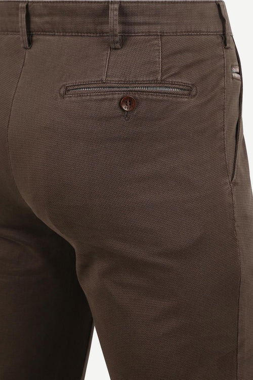 Meyer chino Bonn print taupe