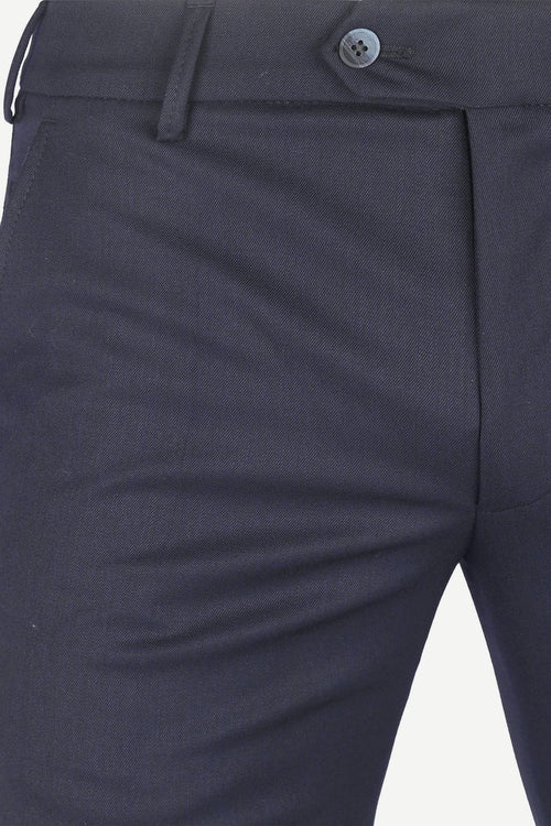 Meyer chino Bonn wol blend donkerblauw