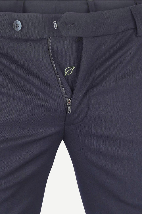 Meyer chino Bonn wol blend donkerblauw