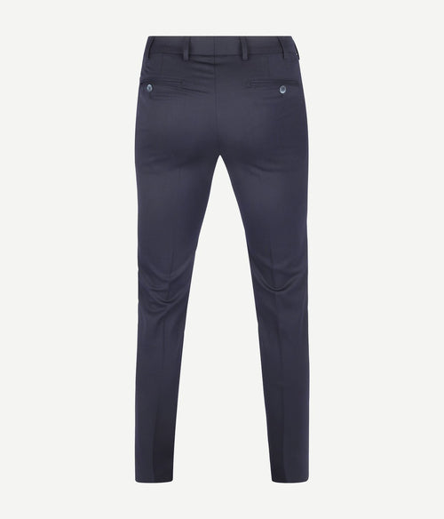 Meyer chino Bonn wol blend donkerblauw