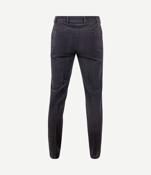 Chino Roma wol corduroy donkerblauw