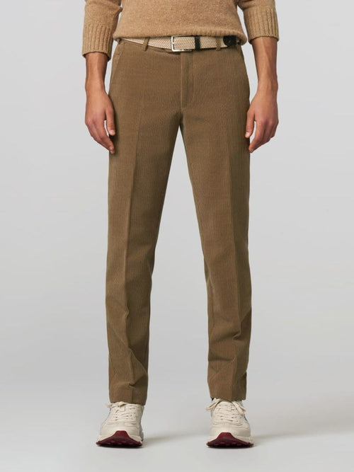 Meyer chino Roma wol corduroy olijfgroen | Regular-fit