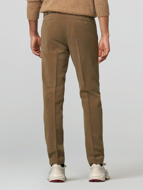Meyer chino Roma wol corduroy olijfgroen | Regular-fit