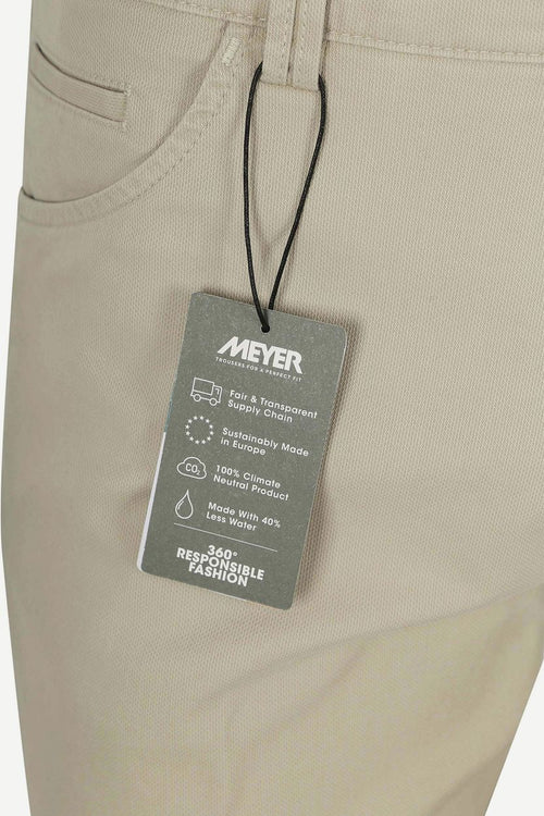 Meyer Dublin broek lichtbeige | Slim-fit