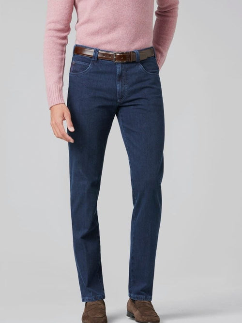 Meyer jeans broek Diego donkerblauw | Regular-fit