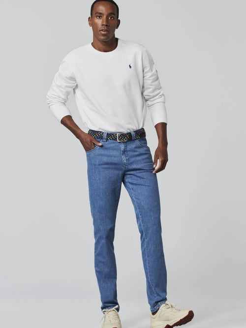 Meyer jeans Dublin blauw | Slim-fit