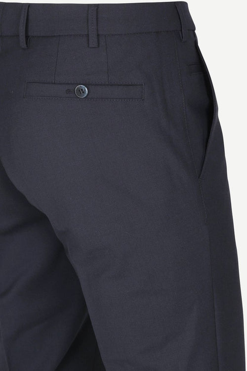 Meyer pantalon Roma wolmix donkerblauw | Regular-fit