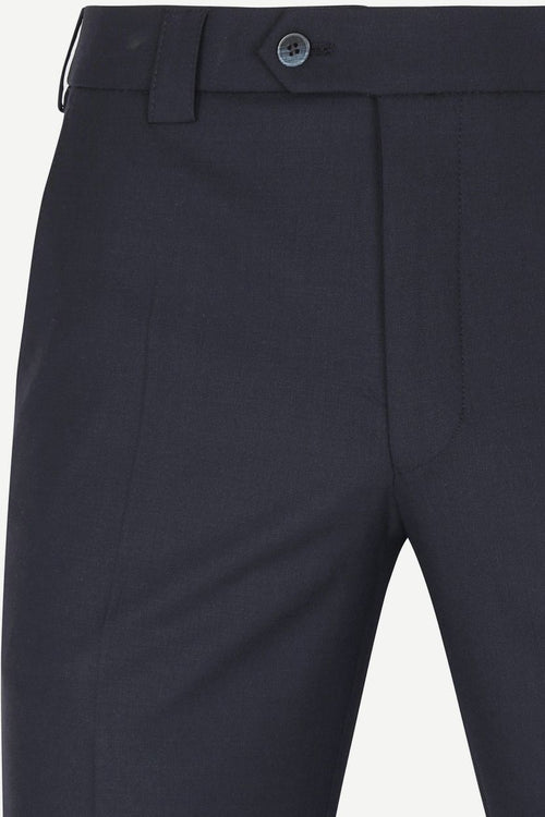 Meyer pantalon Roma wolmix donkerblauw | Regular-fit