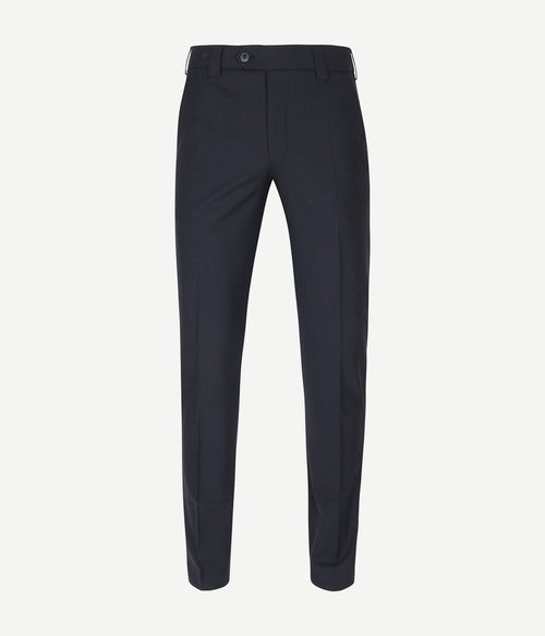 Meyer pantalon Roma wolmix donkerblauw | Regular-fit