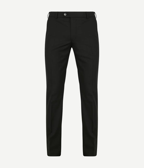 Meyer pantalon Roma wolmix zwart | Regular-fit
