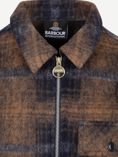 International overshirt oswald donkerblauw camel