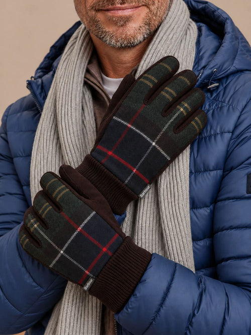 Handschoenen hackney tartan groen