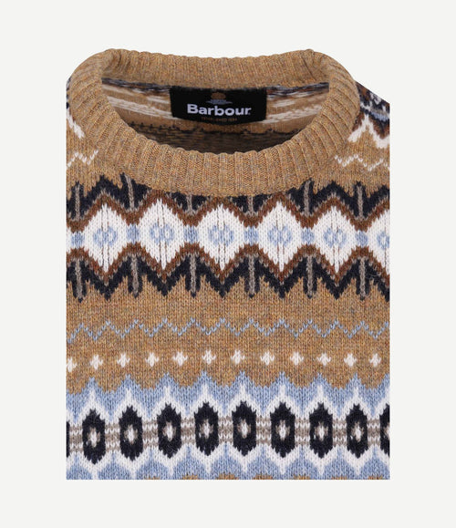 Fairisle trui wol camel