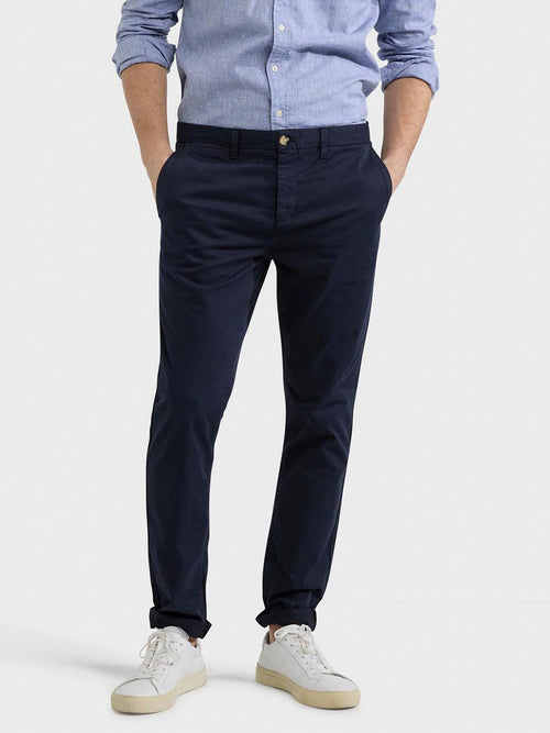 Chino garment dye donkerblauw
