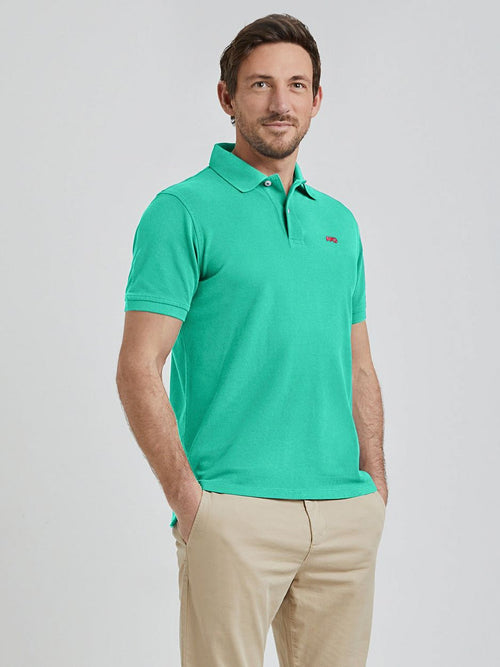 Piqué polo medium groen